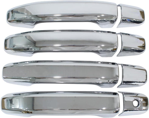NewYall ABS Plastic Chrome Exterior Door Handle Covers for Sierra Silverado Suburban 1500 2500 3500 Tahoe Yukon 2014-2019 Outer Front Rear Left Dr...