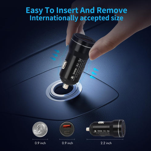 USB C Car Fast Charger, Fast Charging Adapter PD Type C Car Charger Compatible with iPhone15/14/13Pro Max(Black)...