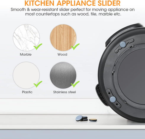 Aieve Appliance Slider, 24Pcs Appliance Sliders for Kitchen Appliances, Small Appliance Slider for Most Countertop...