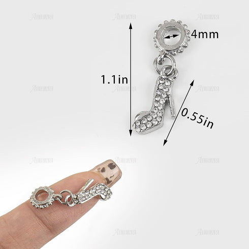 AUEAR, Fashion Crystal High Heel Shoe Shape Charms Bulk Pendant Jewelry Findings for Jewelry Making Necklace Bracelet DIY...