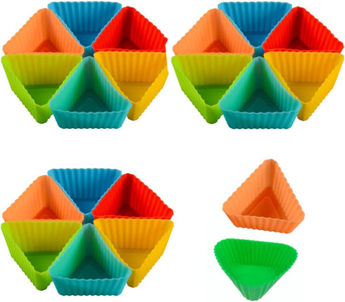 20pcs Triangle Muffin Cup Cupcake Liners Mold Diy Baking Mold Silicone Cake Molds Muffin Cupcake Mold Cake Baking Mold Muffin Cake Mold Mini Bakin...