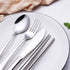 Portable Stainless Steel Flatware Set, Travel Camping Cutlery Set, Portable Utensil Travel Silverware Dinnerware Set with a Waterproof Case (Silve...