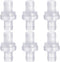 6 Pack One Way Check Valves, 1/2" (12mm) Hose Barb Non Return Ozone Resistance Plastic Valve Pump for Fuel Oil Water Air Gas...