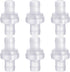 6 Pack One Way Check Valves, 1/2" (12mm) Hose Barb Non Return Ozone Resistance Plastic Valve Pump for Fuel Oil Water Air Gas...