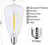 25 Packs ST38 LED Edison Bulbs,0.6Watt E12 Base Small Vintage Light Bulbs Equivalent to 7W Incandescant, 2700K Warm White Bulbs for ST38 String Li...