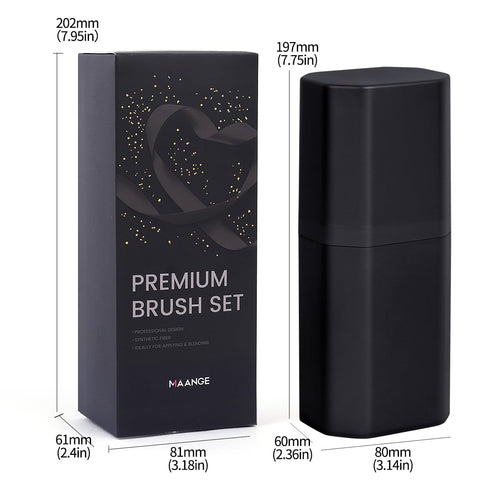 Makeup Brush Set, MAANGE 18 Pcs Premium Synthetic Makeup Brushes Soft Foundation Face Powder Eye Shadow Professional Make up Brushes Kit, Black, w...