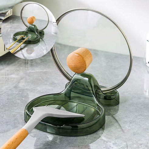 2 Pack Spoon Rest for Multiple Utensils & Lid Holder, Utensil Rest for Kitchen Counter, Cooking Spoon Holder with Drip Pad for Stove Top, Utensil ...