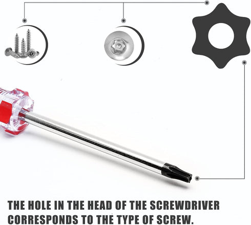 Torx Screwdriver T20 Star Screwdriver with 3” Steel Shaft 5mm Magnetic Tip for Toys Small Appliances & Electronic Products Repair Or Maintenance...