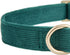 Soft Corduroy Dog Collar and Leash Set, Adjustable Cotton Dog Collars with Metal Buckle and Lead for Small Dogs,Dark Green...