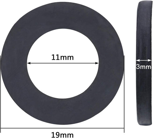 Shower Hose Washers Rubber Washers Seals for 1/2 Inch Shower Head and Hose, 20 Pack...