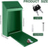 Metal Donation Box Locking Suggestion Box with Slot and Lock with Key Wall Mounted Mailbox Waterproof Charity Collection Box Secure Drop Box for C...