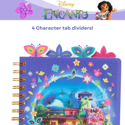 Disney Encanto Tab Journal Notebook, Spiral Bound, 96 Lined Pages, 8 x 7 inches, Purple...