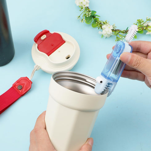 3pcs 4 in 1 Bottle Cleaning Brush Set, Multipurpose Cup Lid Gap Cleaner Brush Bottle Lid Crevice Cleaning Detail Brush Tools for Home Kitchen Wate...