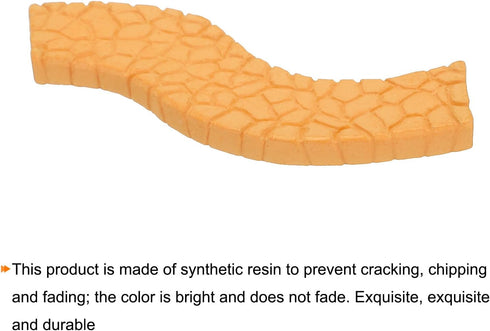 MECCANIXITY Miniature Path Artificial Garden Sculptures Statues Micro Bonsai Dollhouse for Fish Tank Landscape Decoration Garden Decoration Yellow...