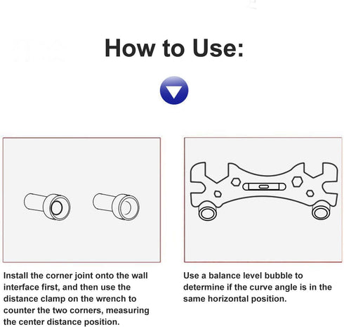 Multifunction Wrench Level Tool Engineering Level Mounting Leveling Tool Wrench Hex Screw Removal Spanner for Bathroom Faucet Water Pipe Repair...