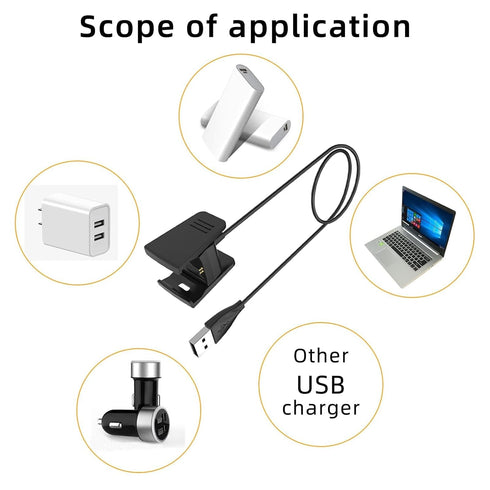 Charger Suitable for Fitbit Charge 2 Replacement USB Charger Charging Cable for Fitbit Charge 2 Smart Watch with Chip Protection - USB Charging Ca...