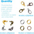 Olylkx 720pcs Lobster Claw Clasps, Bead Tips Knot Covers, Open Jump Ring Connectors, Jewelry Making Accessories Set (12 Styles)...