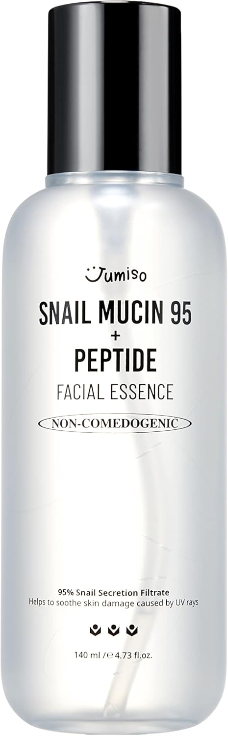 JUMISO Snail Mucin 95% + Peptide Essence 4.73 fl.oz / 140ml | Hydrating Serum with Snail, Face Moisturizer for Dry Skin, Daily Deep Hydration, Kor...