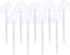100Pcs Disposable Heart Desserts Spoons Plastic Tasting Spoons Cake Long Handle Spoon Individually Wrapped Tasting Serving Dessert Spoon for Resta...