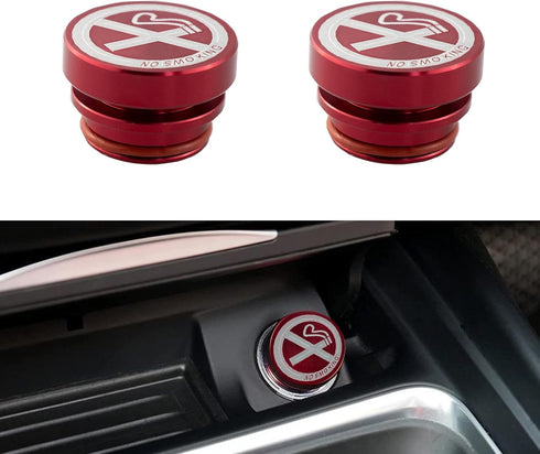 Aluminum Dustproof Plugs Billet Dust Plugs 2PCS 12 Volt Replacement Kit Anodized Aluminum Auto Parts for Most Cars (Red)...