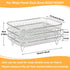 BYKITCHEN Air Fryer Rack for Ninja Dual Air Fryer, 3pcs Stackable Stainless Steel Dehydrator Rack, Rectangle Air Fryer Racks Compatible with Doubl...
