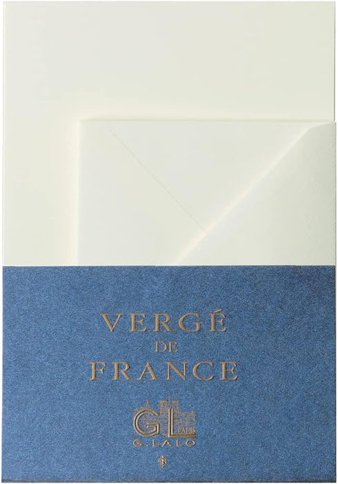 G.Lalo Gl52200 Verge de France Letter Set, 5 Envelopes, 10 A5 Size, Western No. 2 (4.5 x 6.4 inches (114 x 162 mm), White...