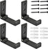 Folding Coat Hooks, Foldable Wall Hooks for Hanging Aluminum Alloy Cloth Hanger Coat Hanger Headphones Holder Headset Wall Hanger Hook- Pack of 4...