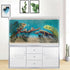 30X18IN Natural Undersea Aquarium Background, Undersea Beach Fish Tank Background, with 8 EVA Double-Sided Tape...