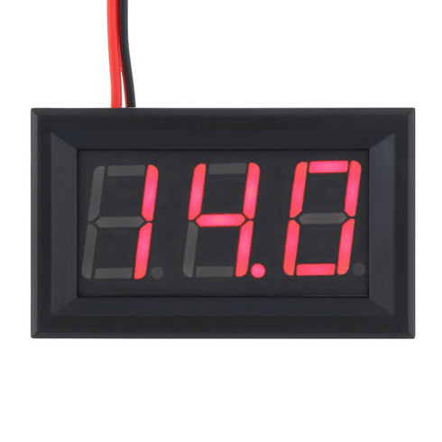 5 Pack DC 5-120V Digital Mini Voltmeter 2 Wire 0.56 inch LED Display Panel for Motorcycle Battery Monitor (Red)...