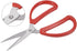 uxcell 6.8 Inch Stainless Steel Scissor for Office Home Cutting, Straight Red Handle...