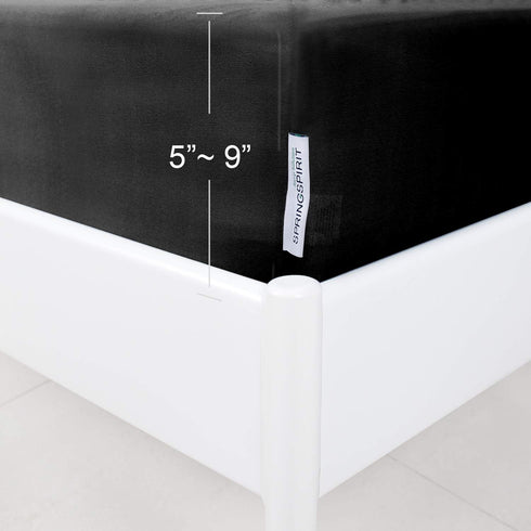 Box Spring Cover Twin Size, Alternates for Bed Skirt, Smooth and Elastic Woven Fabric Wrap Around 4 Sides of The Box Spring, Wrinkle & Fading Resi...