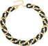 Punk Acrylic Colorful Leopard Cuban Link Chain Statement Necklace Rainbow Chunky Paperclip Collar Choker Necklace for Women Gift Hip Hop Adjustabl...