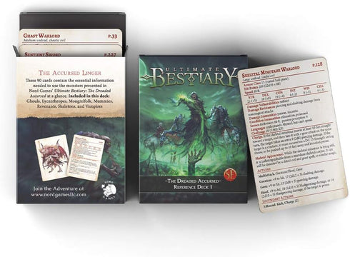 Dungeons and Dragons 5th Edition Deck of Cards – The Dreaded Accursed: Reference Deck 1 by Nord Games – 100 Cards - Games for Adults and Kids – DN...