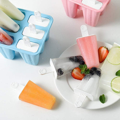 Popsicle Mould?Popsicle Maker Popsicle Molds 6 Pieces Silicone Ice Pop Molds BPA Free Popsicle Mold Reusable Easy Release Ice Pop Make (Blue)...