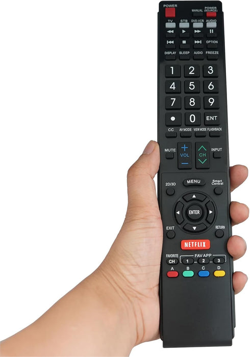 Replacement Remote Controller for LC-60LE650U LC-60LE750U LC-70C6500U Sharp Aquos Smart LED 3D HDTV...