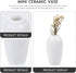 SEWACC 2Pcs Miniature Ceramic Vase Dollhouse Mini Vase Model Furniture DIY Doll House Vase Micro Landscape Fairy Garden Decoration ( White )...