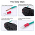 Baomain Insulated Fork Spade Wire Connector Electrical Crimp Terminal 14-16AWG(1.5-2.5 mmq) USA #8 Blue (200PCS)...