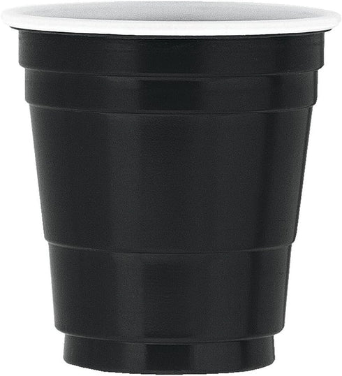 Black Disposable Plastic Shot Glasses - 2oz, 20 Pieces | Perfect for Events and Celebrations...