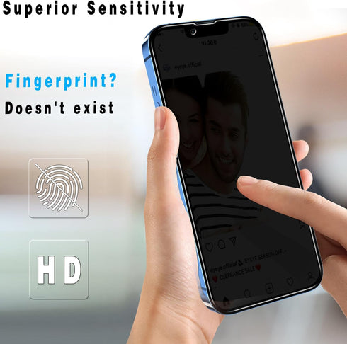 Slanku [3 Pack Privacy Screen Protector for iPhone 13 Mini Tempered Glass Film, Anti-Spy, Full Coverage, Case Friendly......