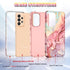 Btscase for Samsung Galaxy A53 5G Case, Marble Pattern 3 in 1 Heavy Duty Shockproof Full Body Rugged Hard PC+Soft Silicone Drop Protective Women G...