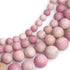 JOE FOREMAN 10mm Natural Stone Red Rhodonite Frosted Matte Unpolished Round Spacer Beads for Jewelry Making DIY Handmade Craft Supplies 15"...