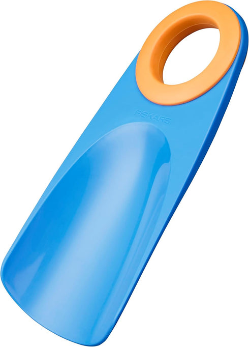 Fiskars Kids Garden Tool Set (4-Piece) - Ages 3+ Educational Toys for Yard Work - Cultivator, Trowel, Scoop and Brush with Organizational Hang Hol...