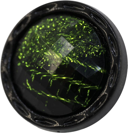 20 pcs Beveled Cut Glass Shiny Green Sewing Shank Buttons for Coats -25mm -1"...