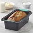 Trudeau Structure Loaf Pan Silicone Bakeware, 8.5" x 4.5", Mint/Black...