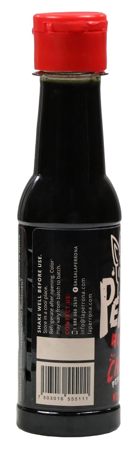 La Perrona Negra Seafood Hot Sauce 5 Ounce Bottle | Black Marisco Salsa Picante | Extra Spicy | Handmade...