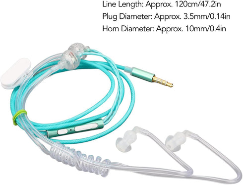 Yunseity Air Tube Headphones, Universal 3.5mm Bilateral Air Tube Earbuds, Anti Radiation Headphones with Noise Cancellation and Premium Sound, for...