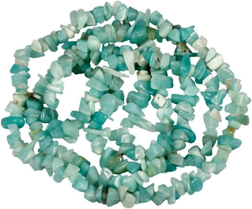 Genuine Amazonite Chip Beads 5-8mm Irregular Shaped Tumbled Stone Chips for Jewelry Making 1 Strand 32"...