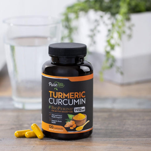 Turmeric Curcumin with BioPerine 1950mg, 95% Standardized Curcuminoids - Black Pepper for Max Absorption, Herbal Joint Support, Nature's Tumeric E...