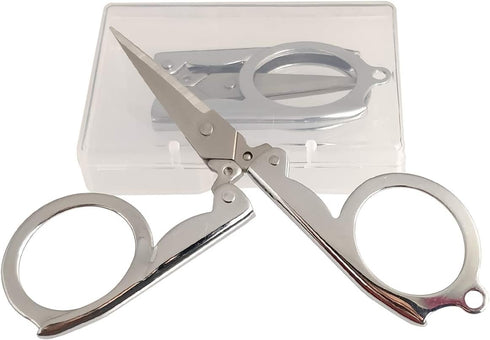 2Pcs Mini Scissors,Foldable Scissors Stainless,Travel Scissors for Can Hang on Your Key Chain,for Craft, Camping, Outdoors...