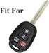 2Pcs Coolbestda Silicone Key fob Case Skin Jacket Remote Bag Wallet for Toyota Camry SE LE Avalon Corolla RAV4 Venza Highlander Sequoia HYQ12BDM B...
